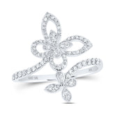 1/3CTW-DIA NK BUTTERFLY RING